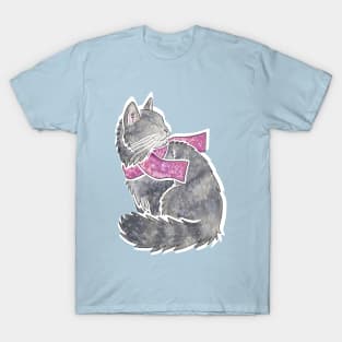 Watercolour Norwegian Forest Cat T-Shirt